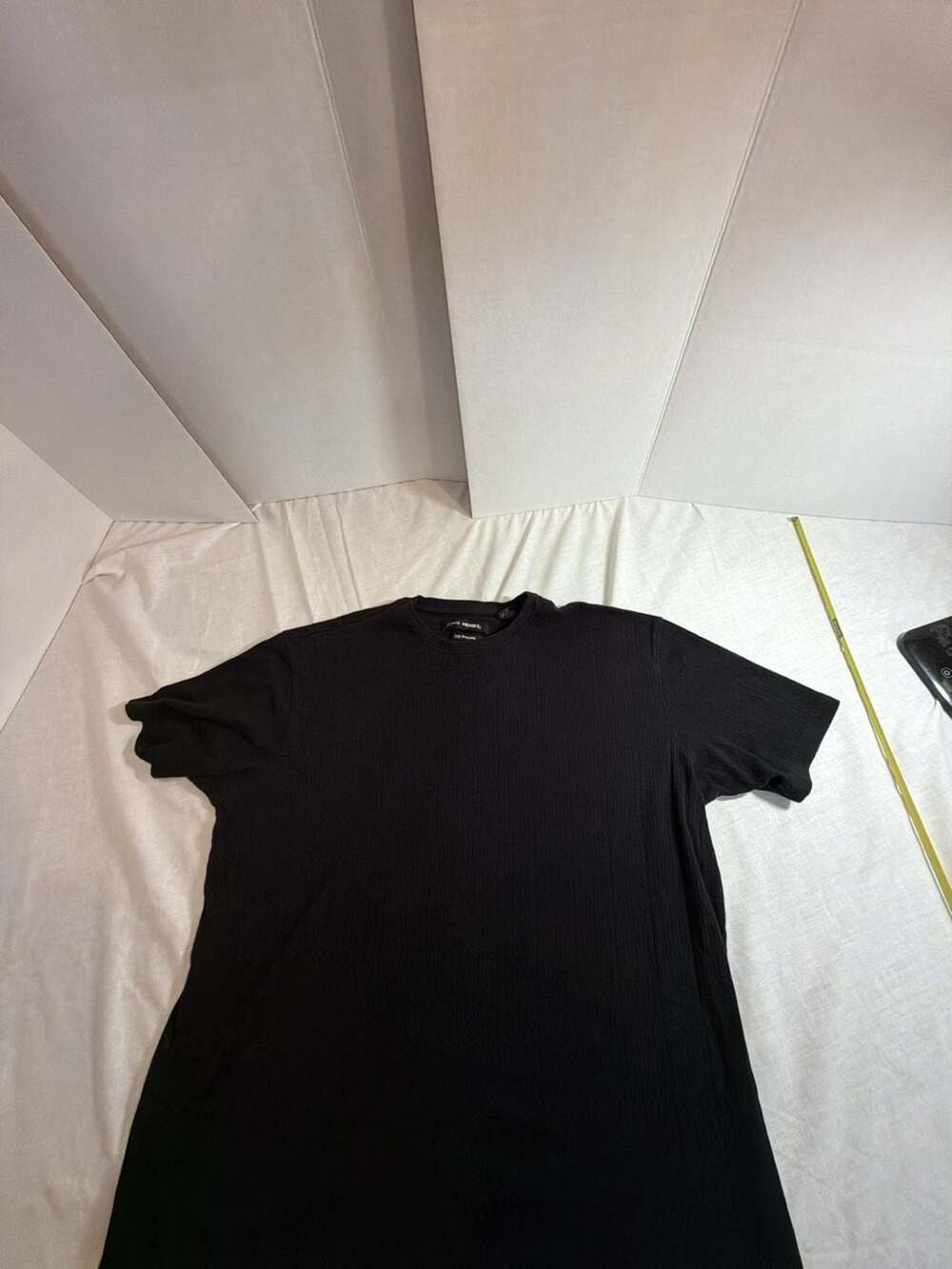 John Henry City Dressing Black Ribbed T-Shirt Size M